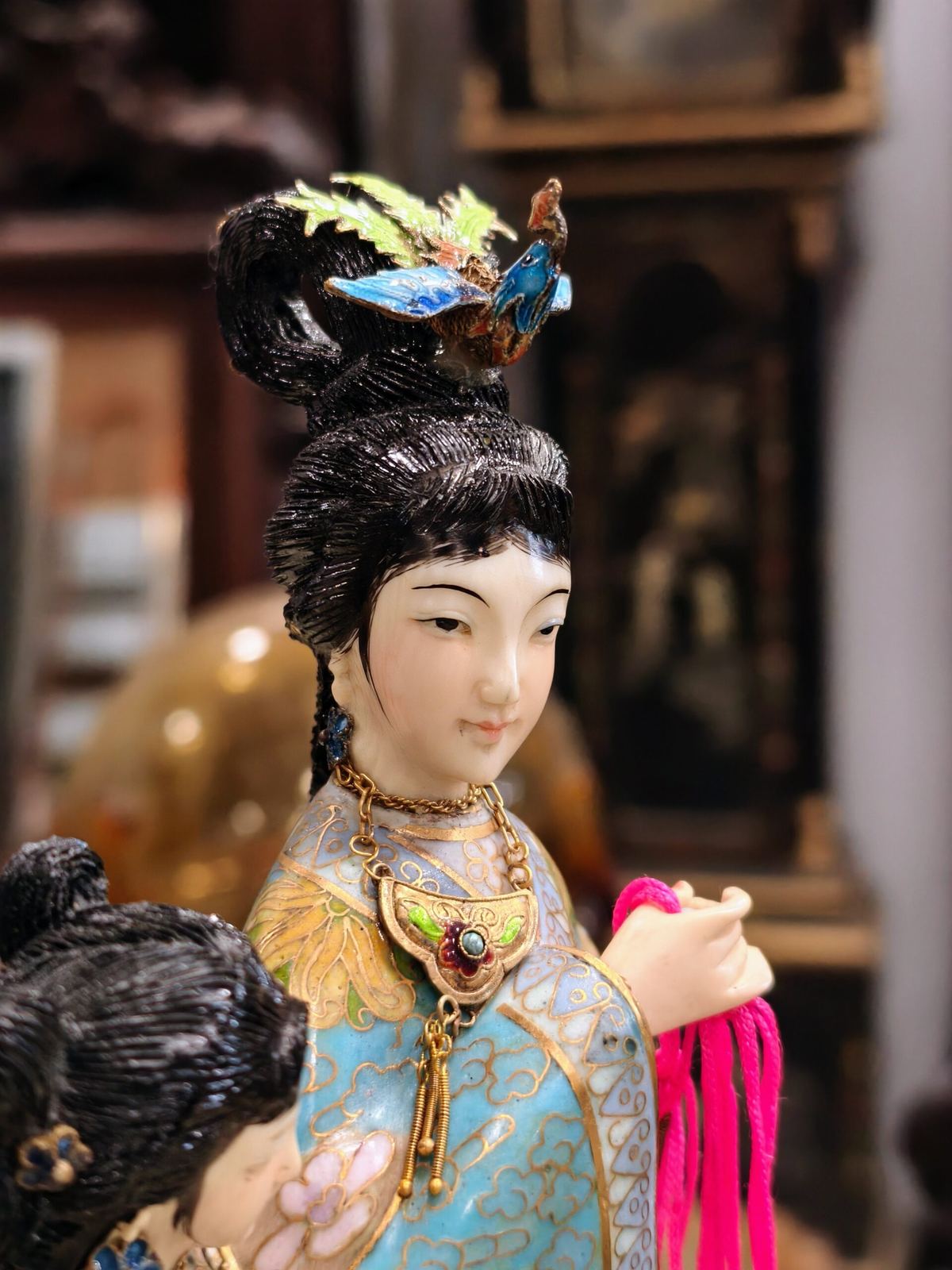 Tượng đồng pháp lam, cao 28cm – ảnh 3