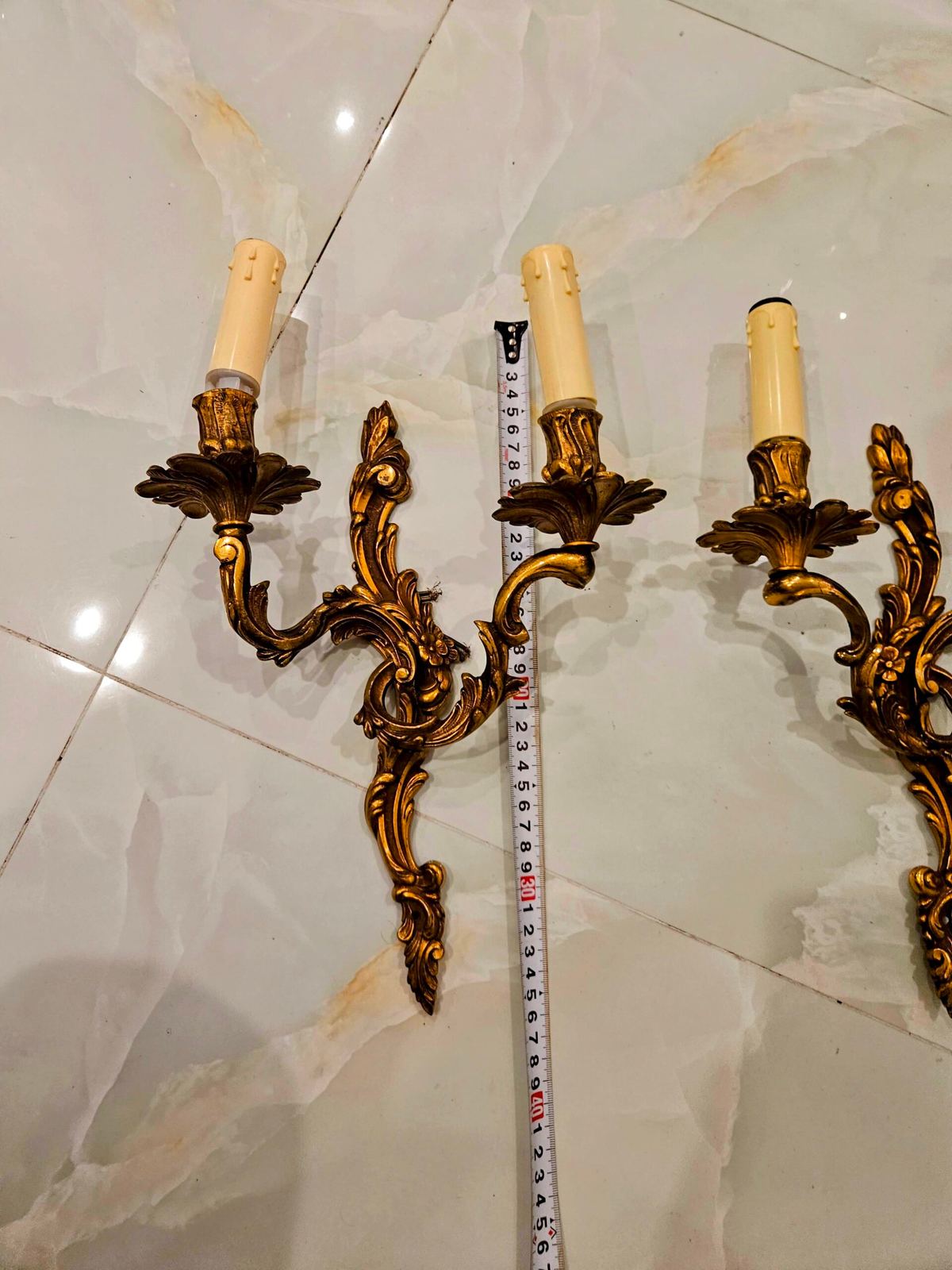 Cặp đèn tường Pháp, rộng 24cm – ảnh 2