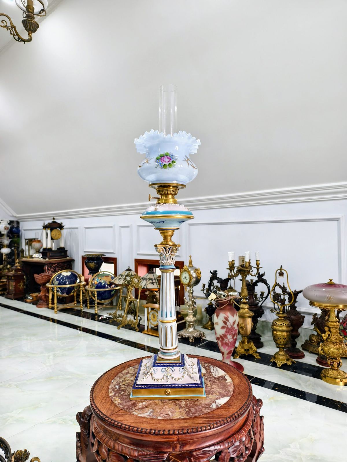 Đèn dầu Pháp, cao 107cm – ảnh 2
