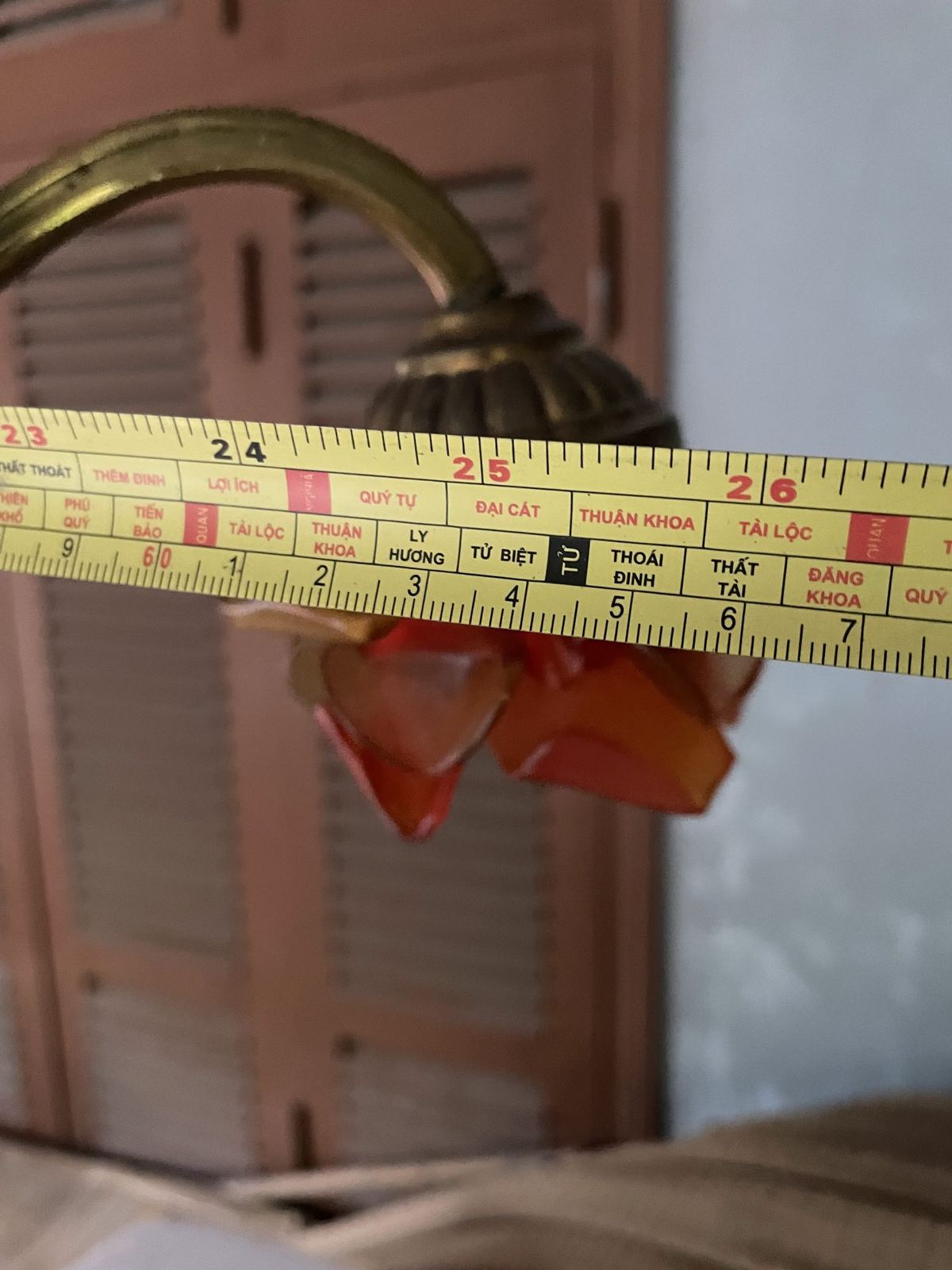 Đèn chùm chao đá Pháp, dài 76cm – ảnh 5