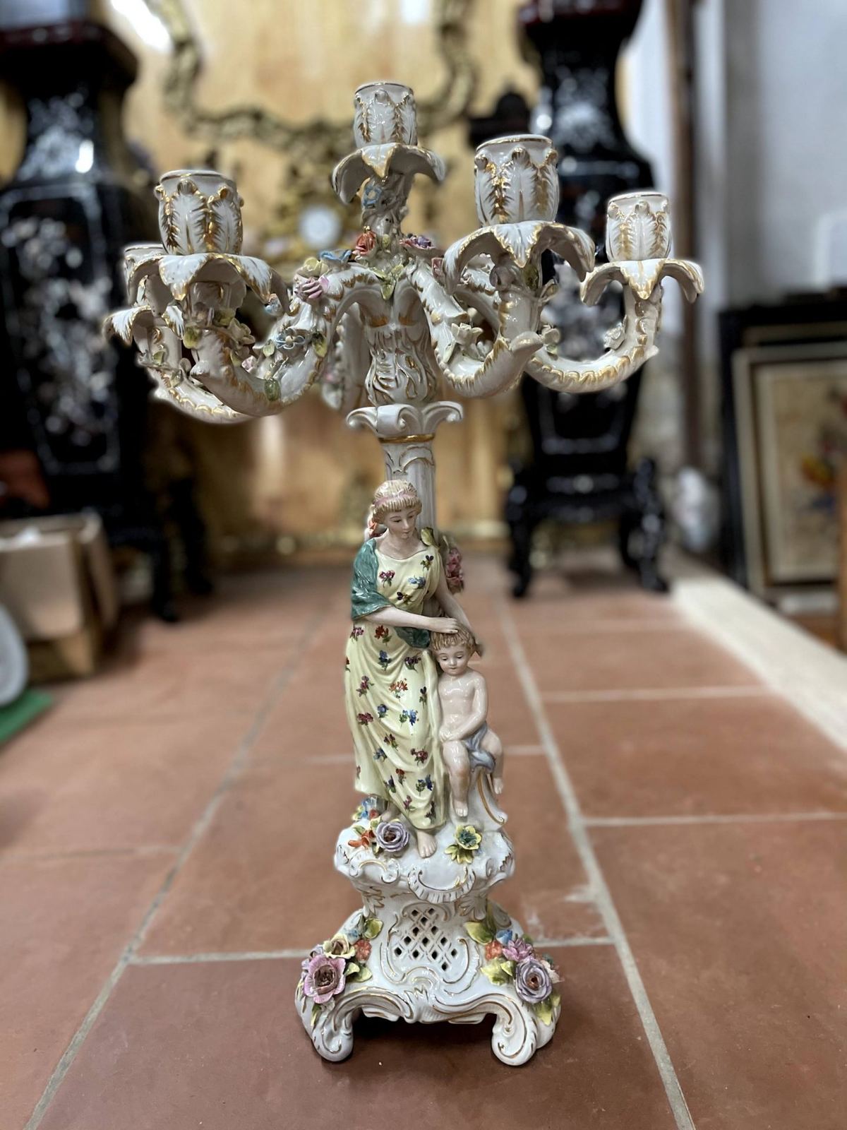Đôi chân nến sứ Ý – ảnh 2