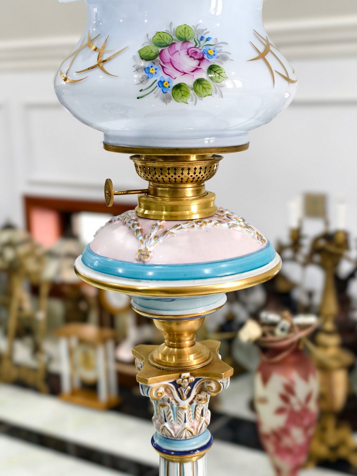 Đèn dầu Pháp, cao 107cm – ảnh 4