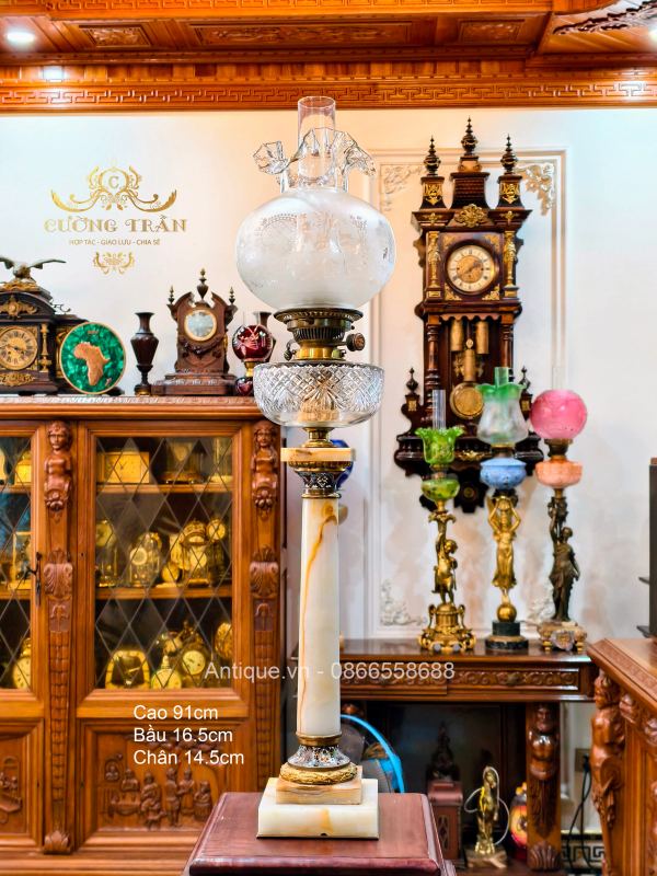 Đèn dầu Pháp, cao 91cm – ảnh 1