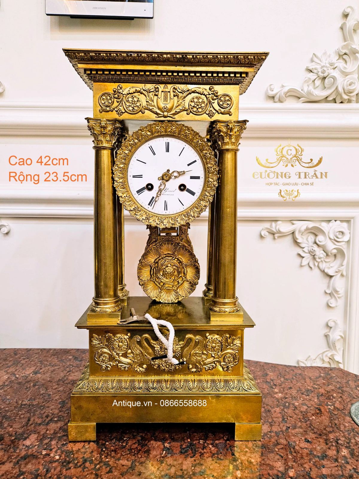 Đồng hồ khải hoàn môn, cao 47.5cm – ảnh 1