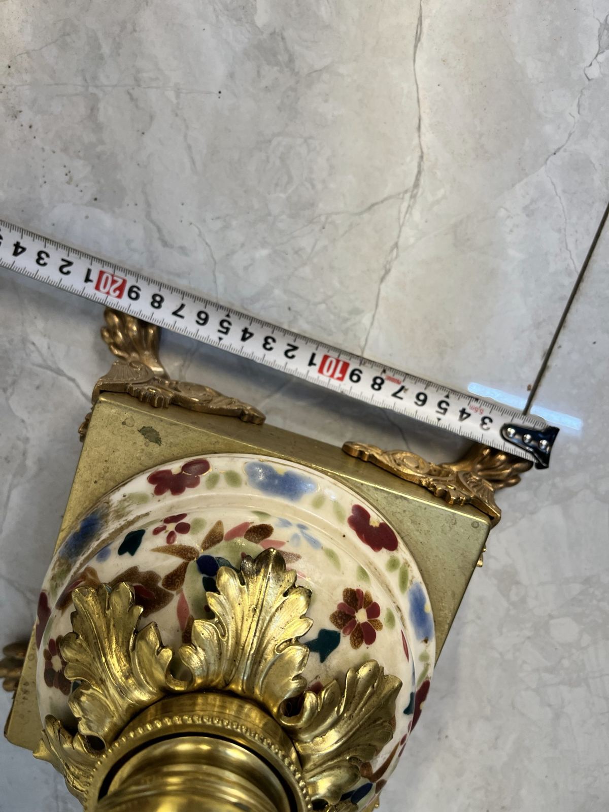 Đèn dầu sứ Pháp, cao 79cm – ảnh 6