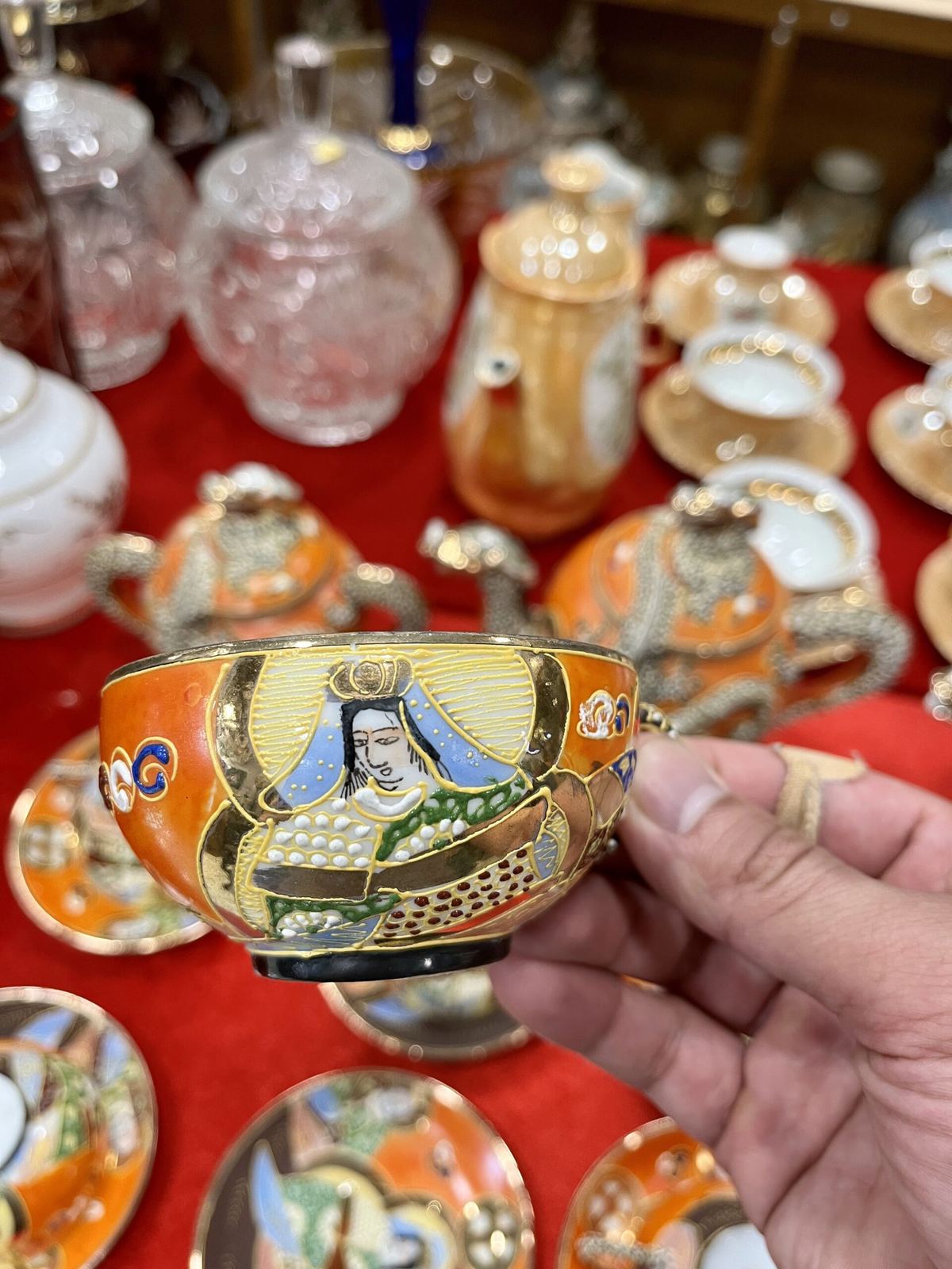Bộ ấm trà Satsuma Nhật Bản – ảnh 6