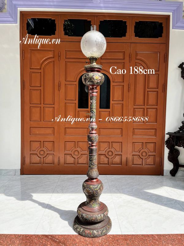 Đèn cây pháp lam, cao 188cm – ảnh 1