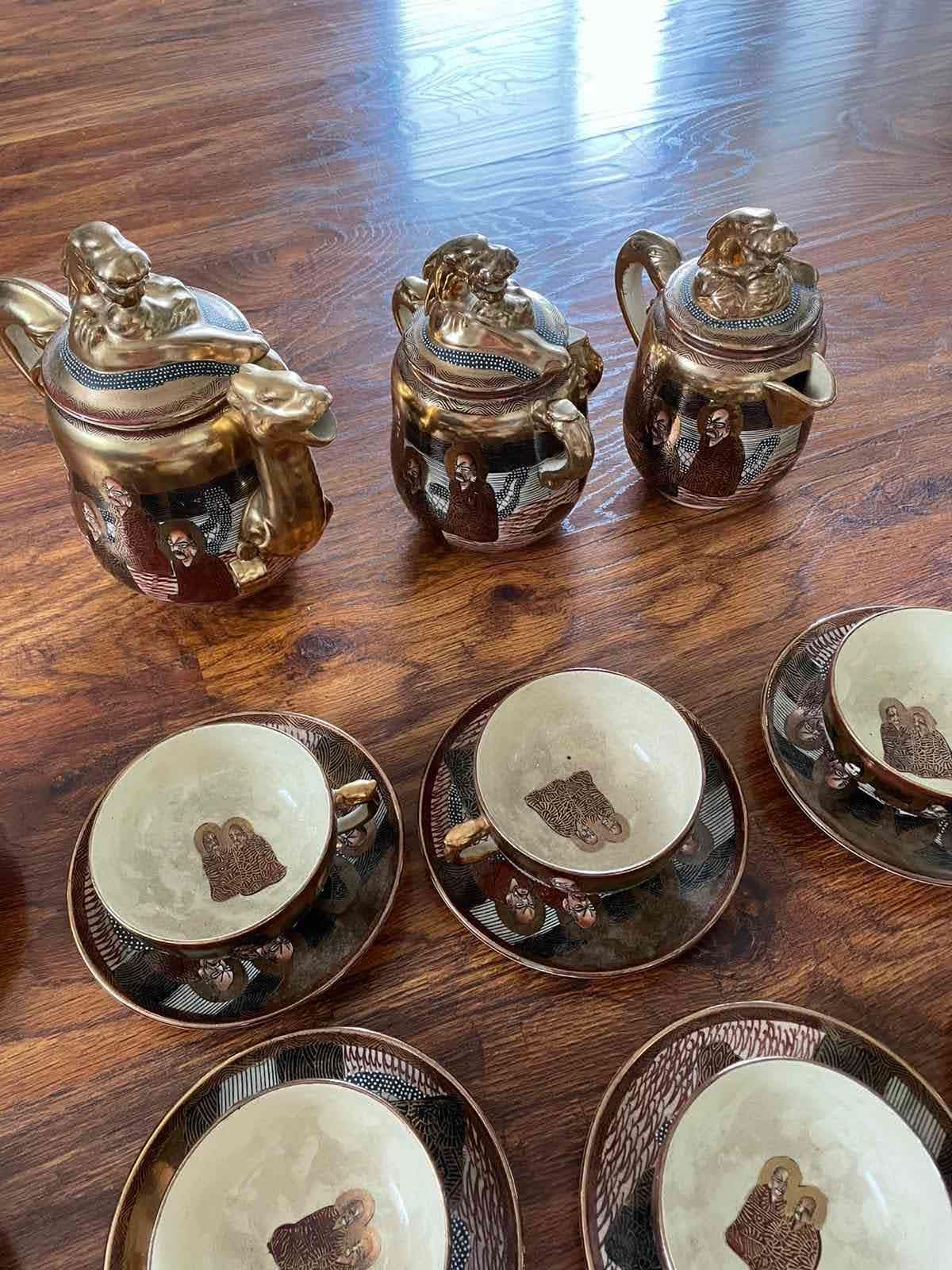 Bộ ấm trà Satsuma Nhật – ảnh 4
