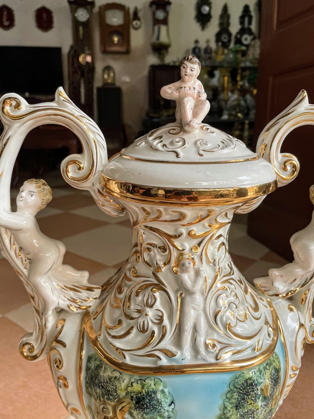 Bình sứ Italy hãng Capodimonte, cao 57cm – ảnh 4