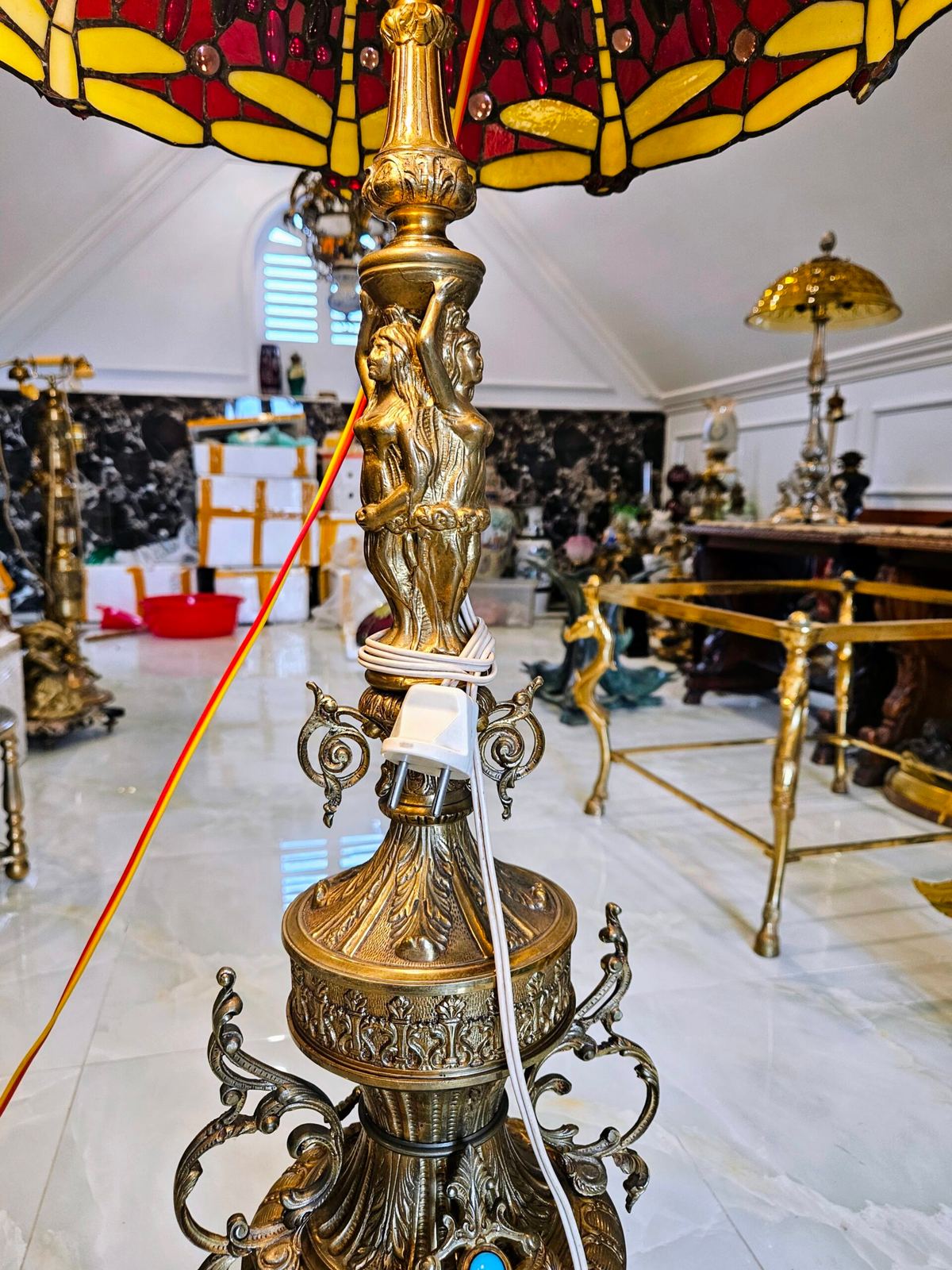 Đèn tiffani Pháp, cao 108cm – ảnh 5