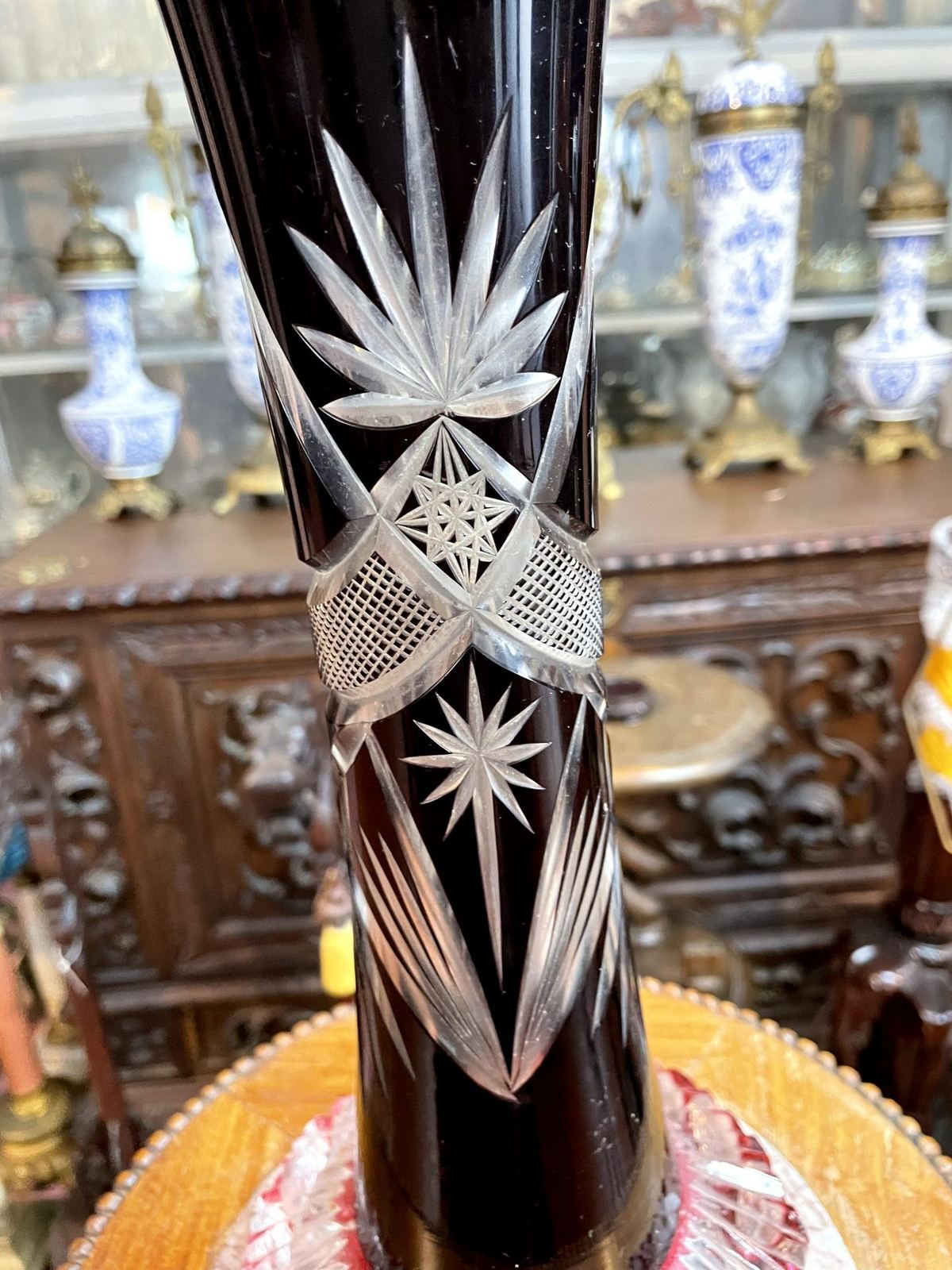 Bình hoa pha lê Séc, cao 27cm – ảnh 4