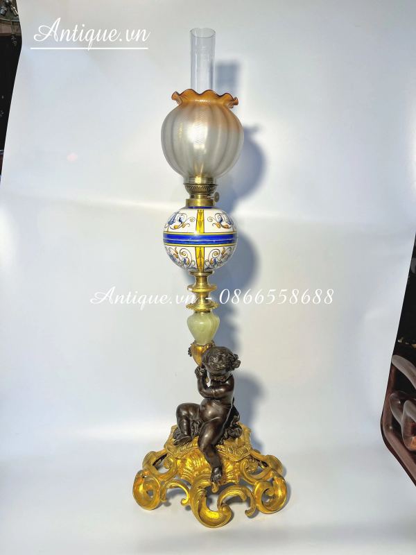 Đèn dầu tượng Pháp, cao 91cm – ảnh 1