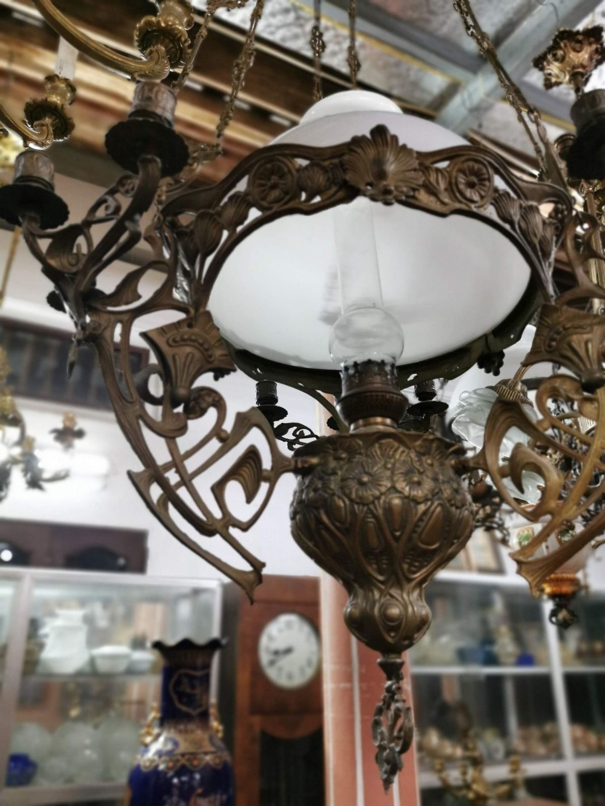 Đèn dầu 3 dây cổ bằng đồng – ảnh 3