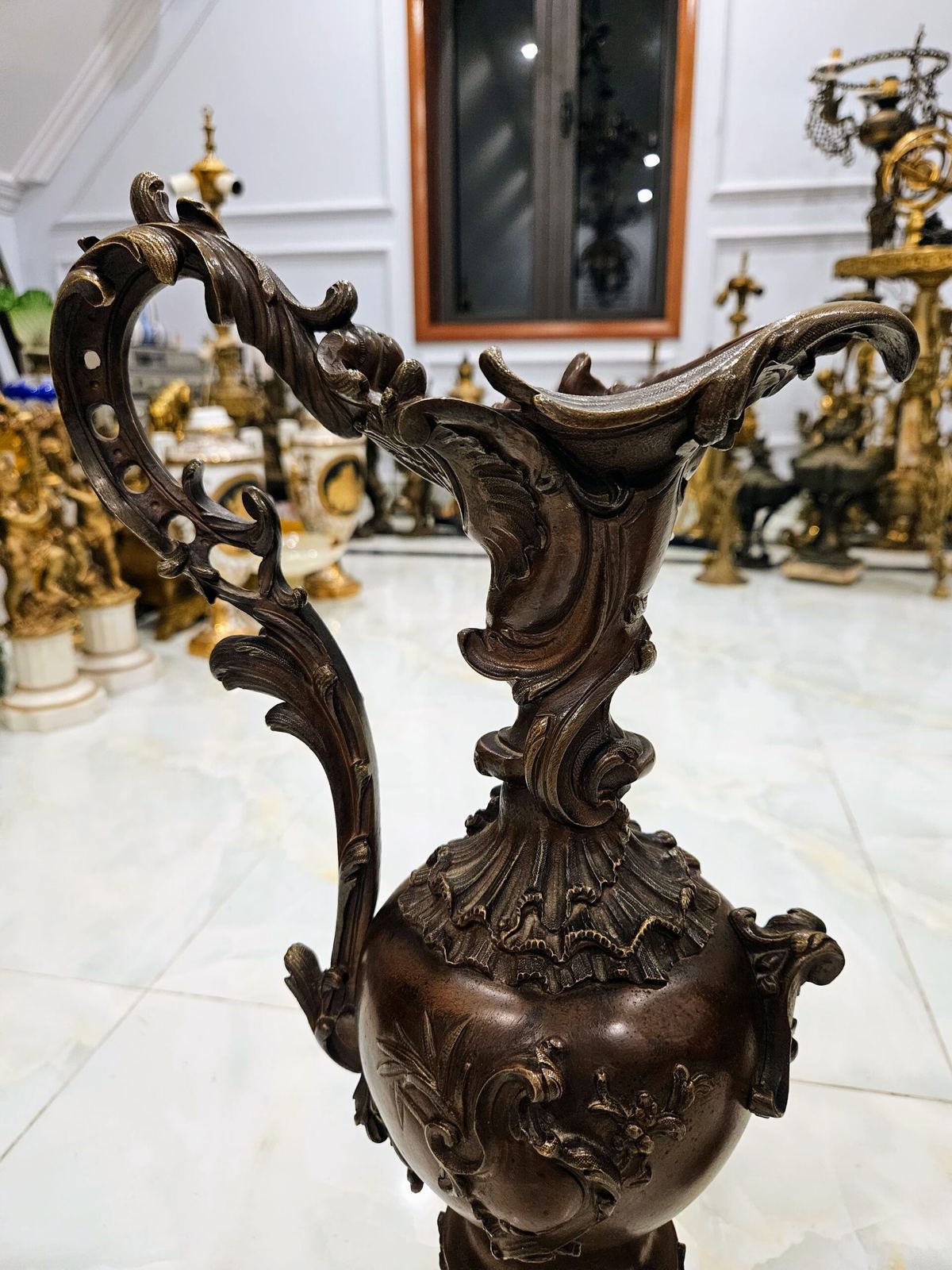 Cặp bình đồng Pháp, cao 52cm – ảnh 2
