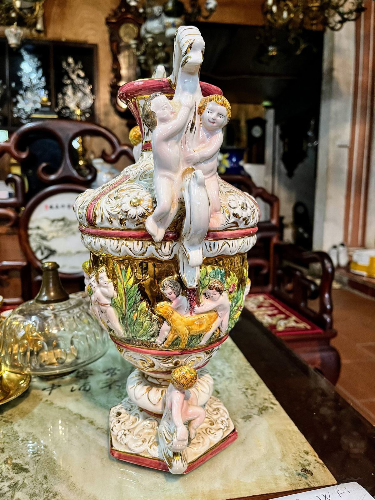 Cặp bình sứ Italy, cao 36cm – ảnh 5