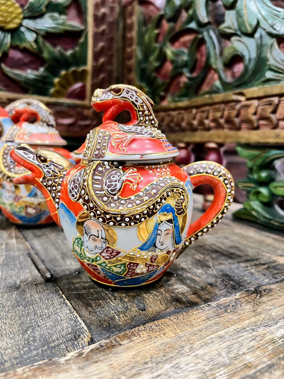 Bộ ấm trà Satsuma Nhật Bản – ảnh 5