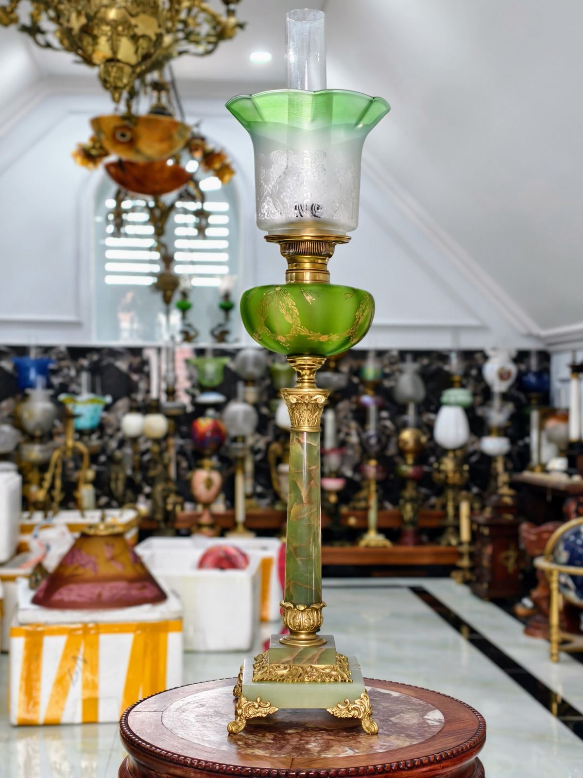 Đèn dầu Pháp, cao 107cm – ảnh 2