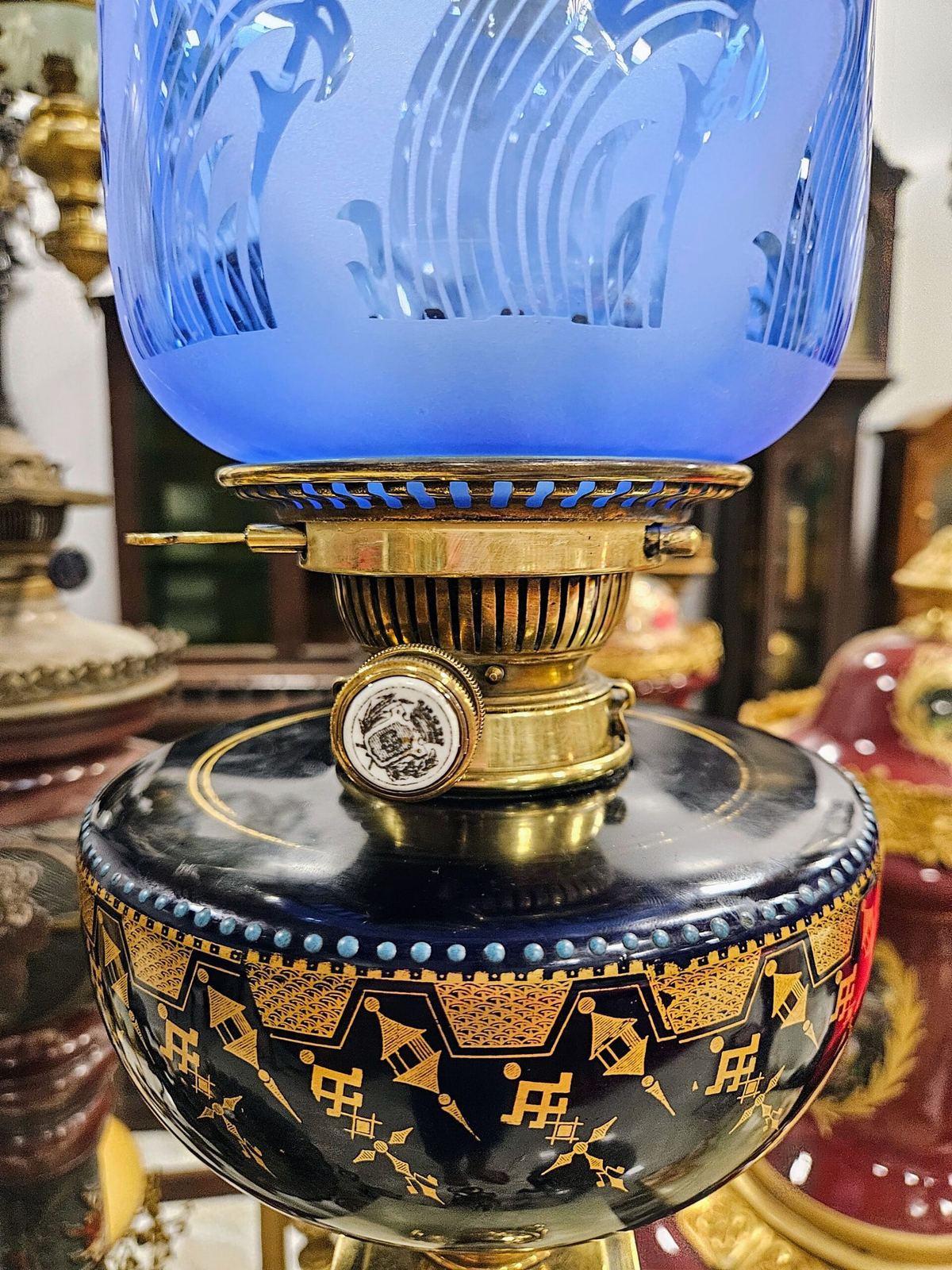 Đèn dầu Pháp, cao 81cm – ảnh 2