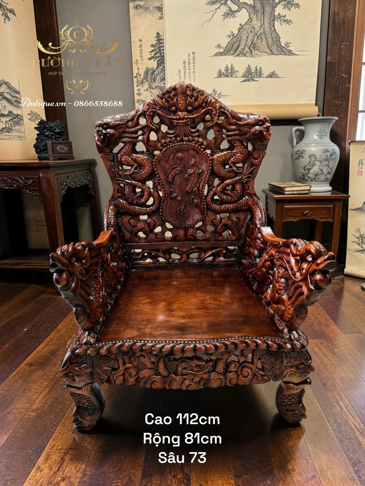 Bộ bàn ghế gỗ hương cửu long – ảnh 4