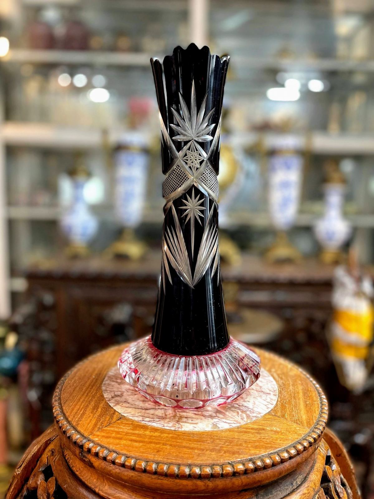 Bình hoa pha lê Séc, cao 27cm – ảnh 2