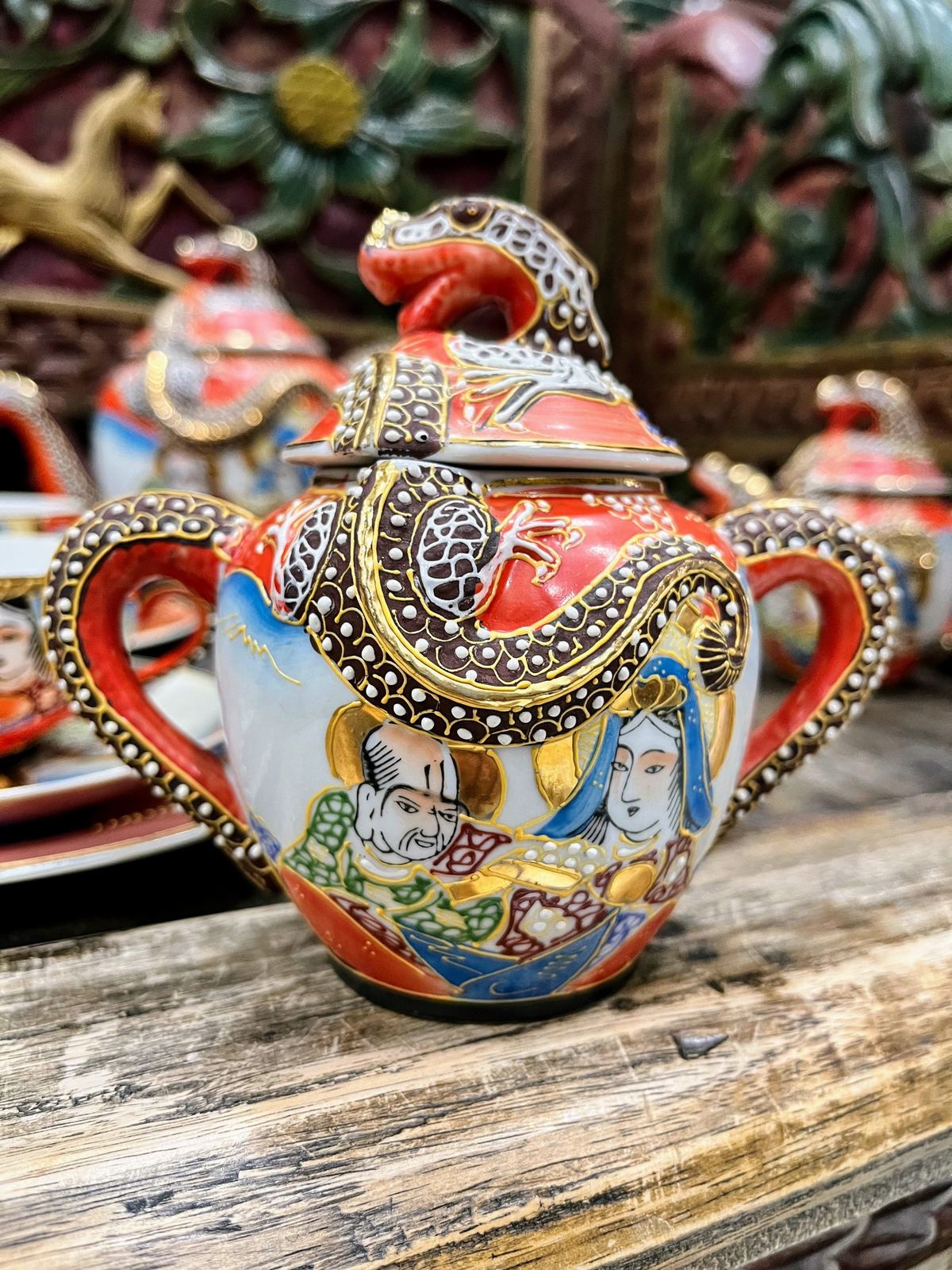 Bộ ấm trà Satsuma Nhật Bản – ảnh 4