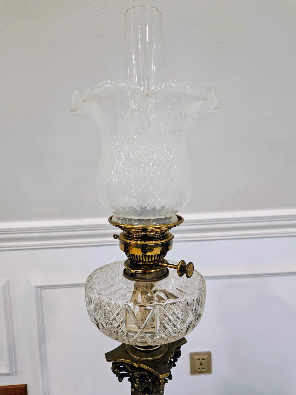 Đèn dầu Pháp, cao 109cm – ảnh 2