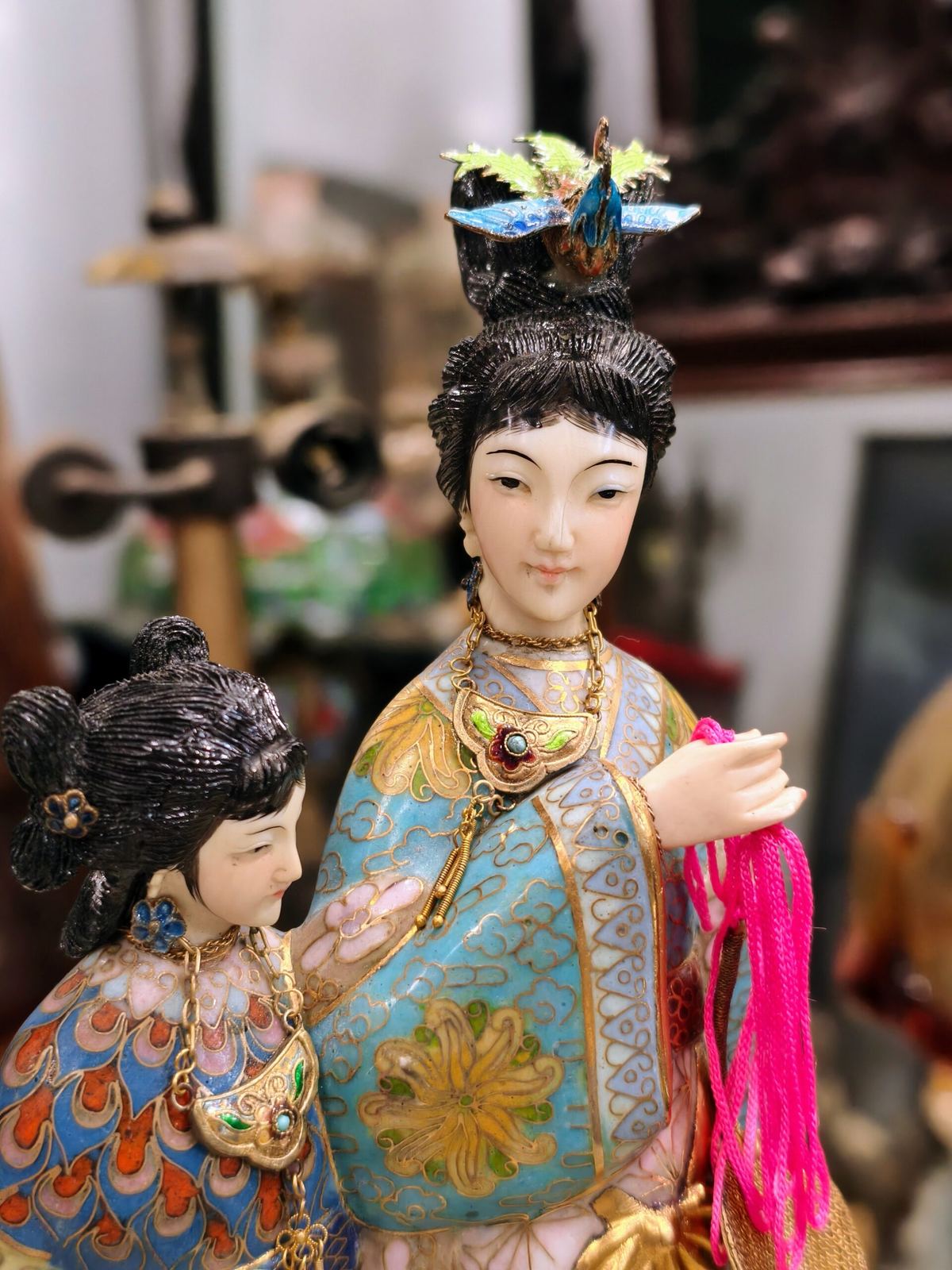 Tượng đồng pháp lam, cao 28cm – ảnh 2