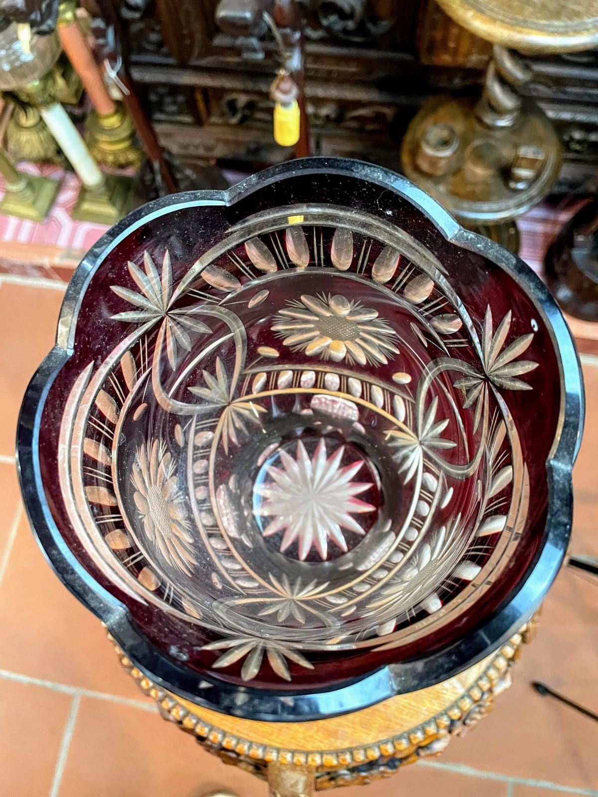Bình hoa pha lê Séc, cao 19cm – ảnh 3