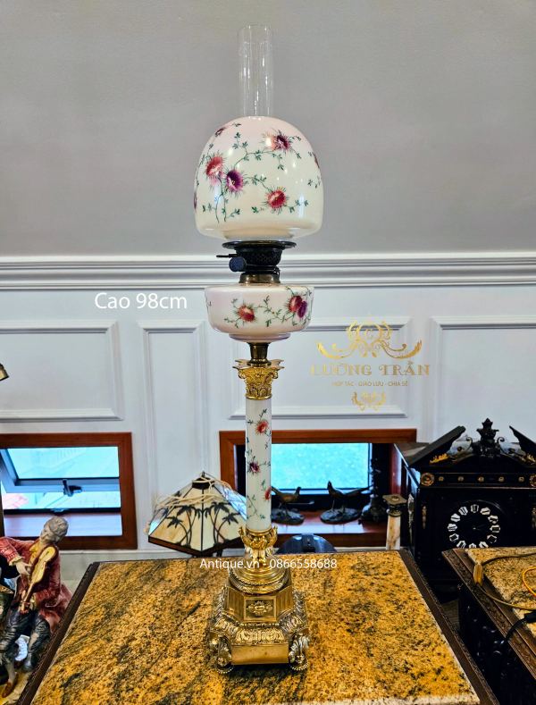 Đèn dầu pha lê, cao 97cm – ảnh 1