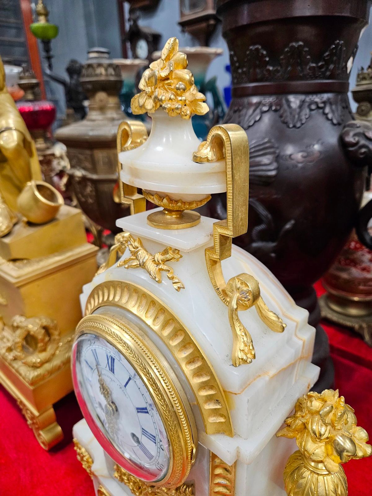 Đồng hồ để bàn Pháp, cao 43cm – ảnh 4