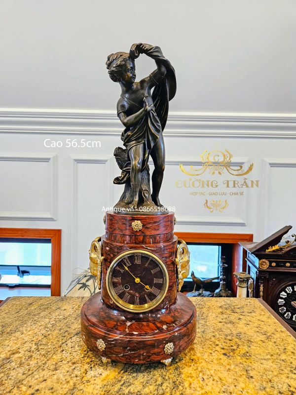 Bộ đồng hồ tượng, cao 56cm – ảnh 1