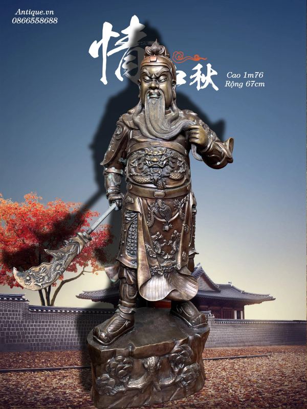 Tượng Quan Vũ Trung Quốc, cao 176cm – ảnh 1