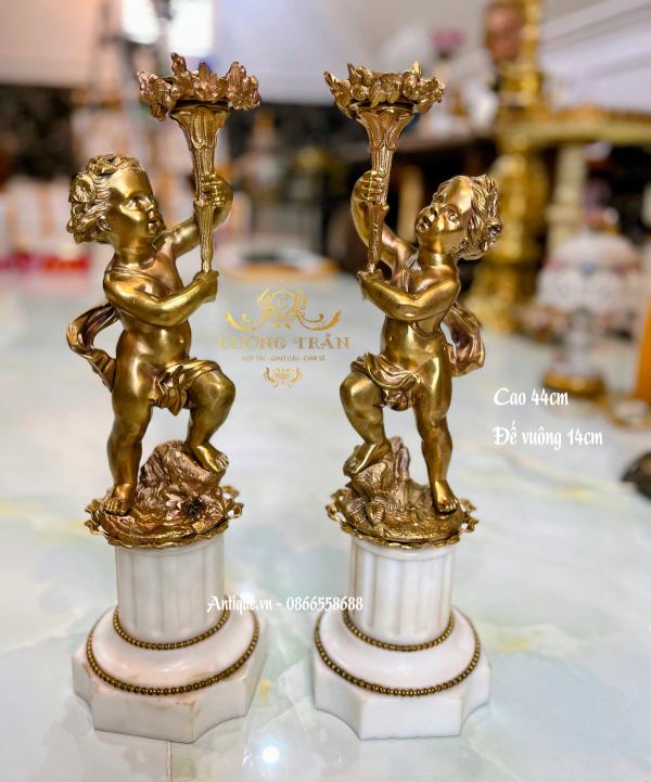 Cặp chân đèn dầu cu tí – ảnh 1