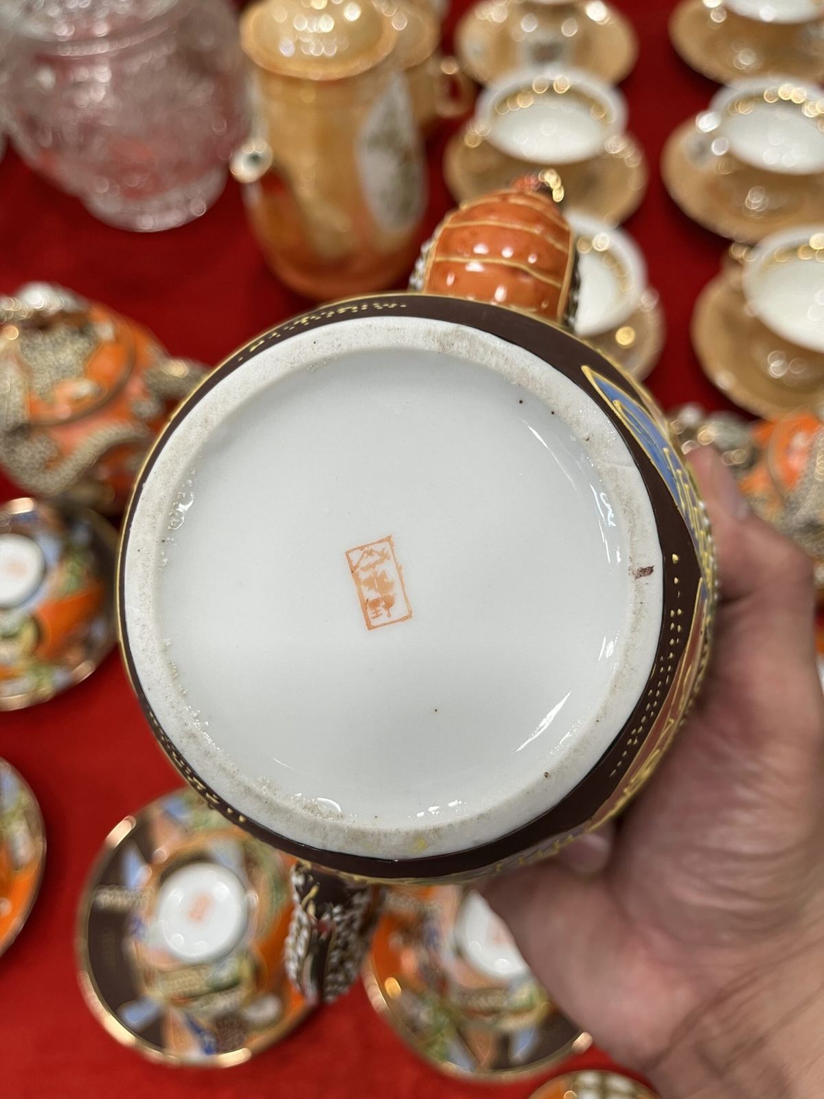 Bộ ấm trà Satsuma Nhật Bản – ảnh 9