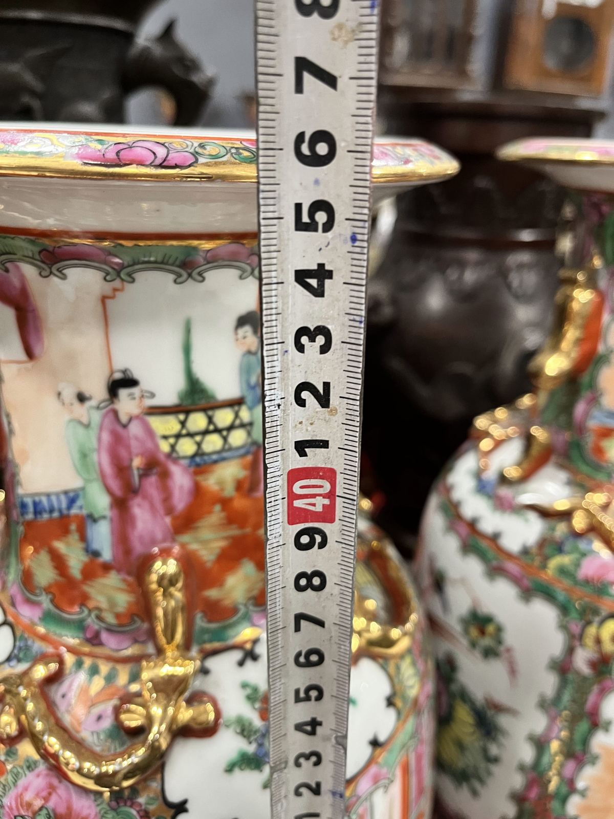 Cặp bình Trung Trung Quốc, cao 46cm – ảnh 5