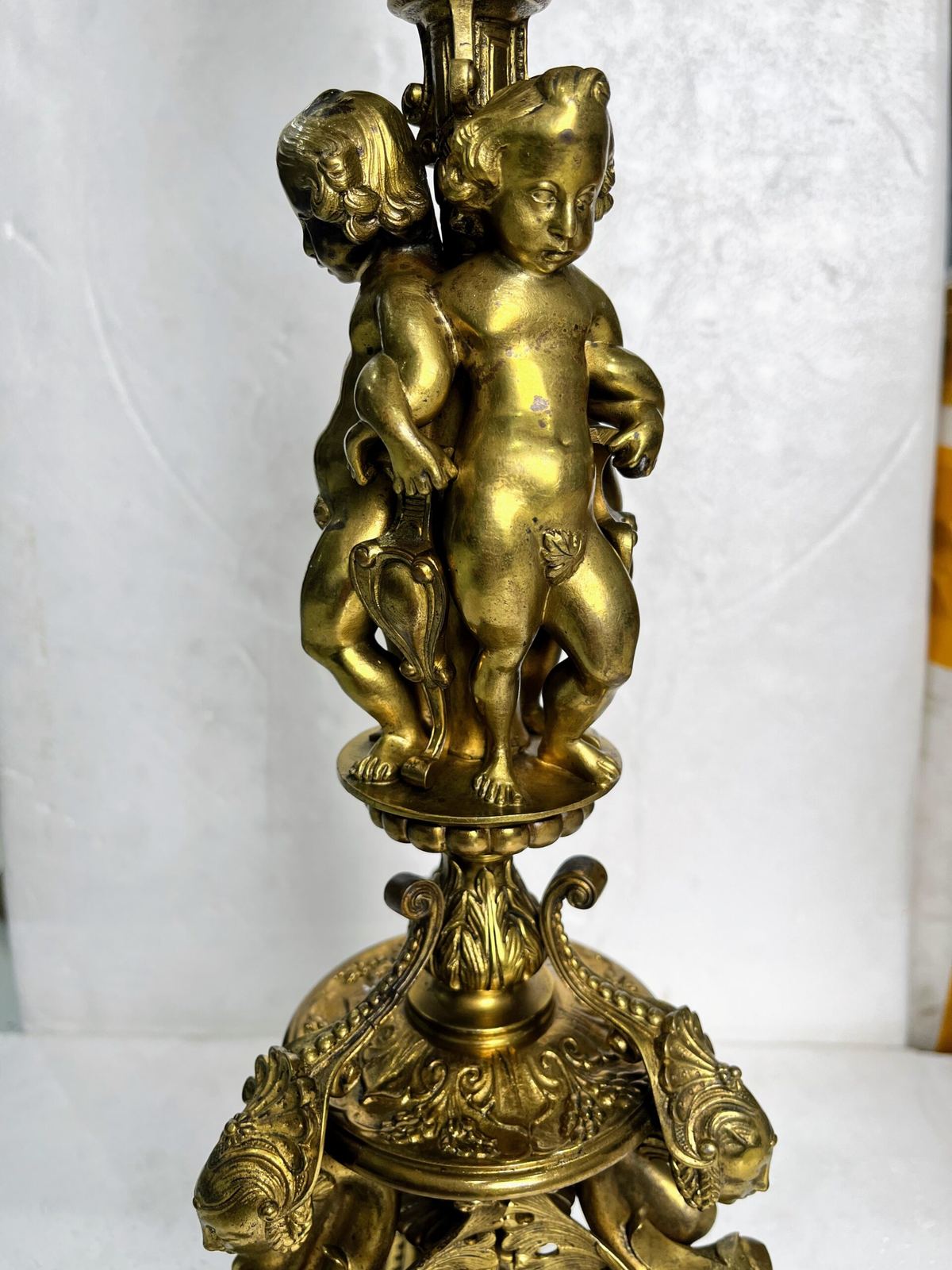Chân đèn dầu Pháp, cao 72cm – ảnh 4