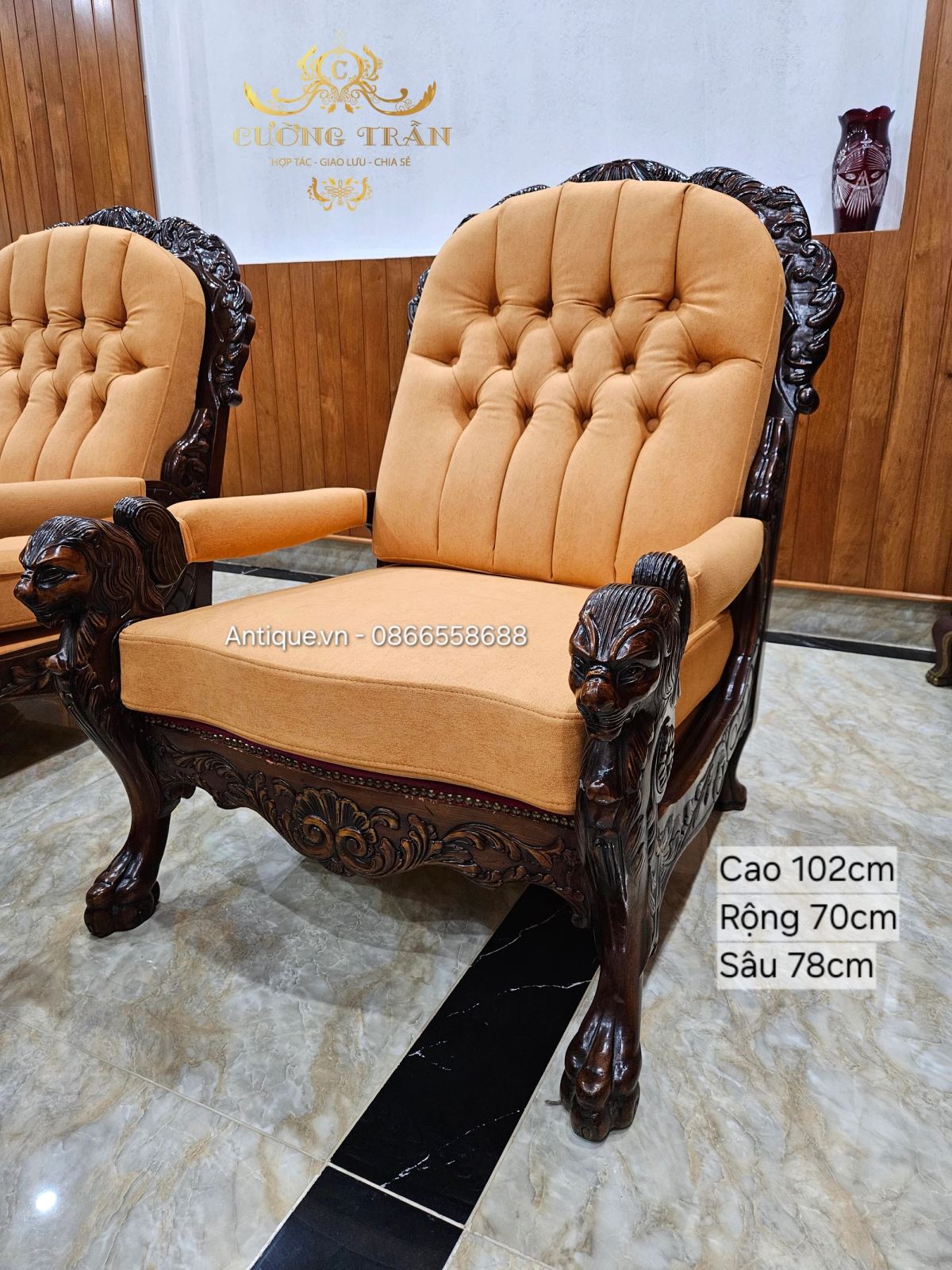 Bộ sofa nỉ Pháp, cao 102cm – ảnh 6