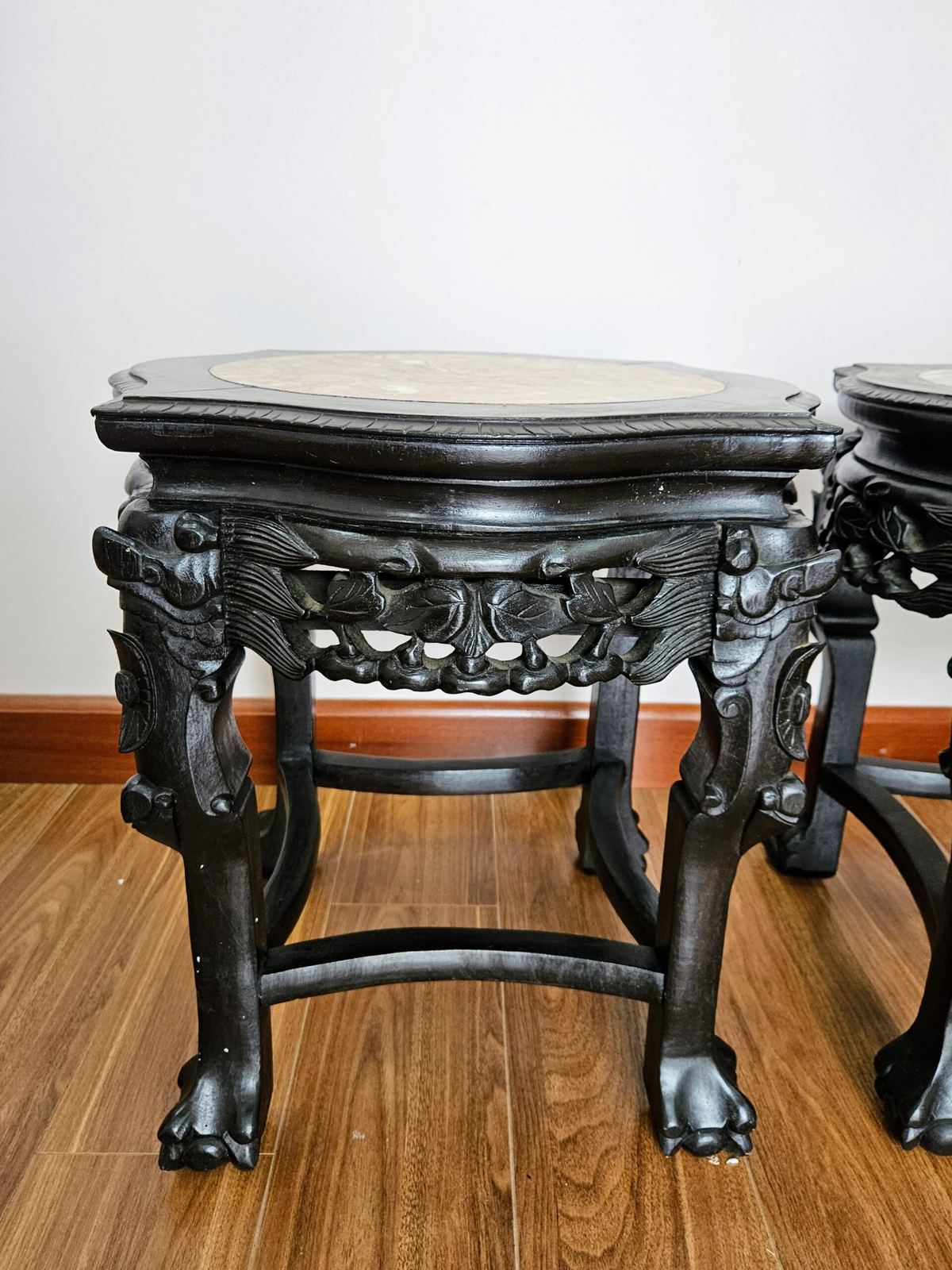 Đôn gỗ mặt đá, cao 46cm – ảnh 2