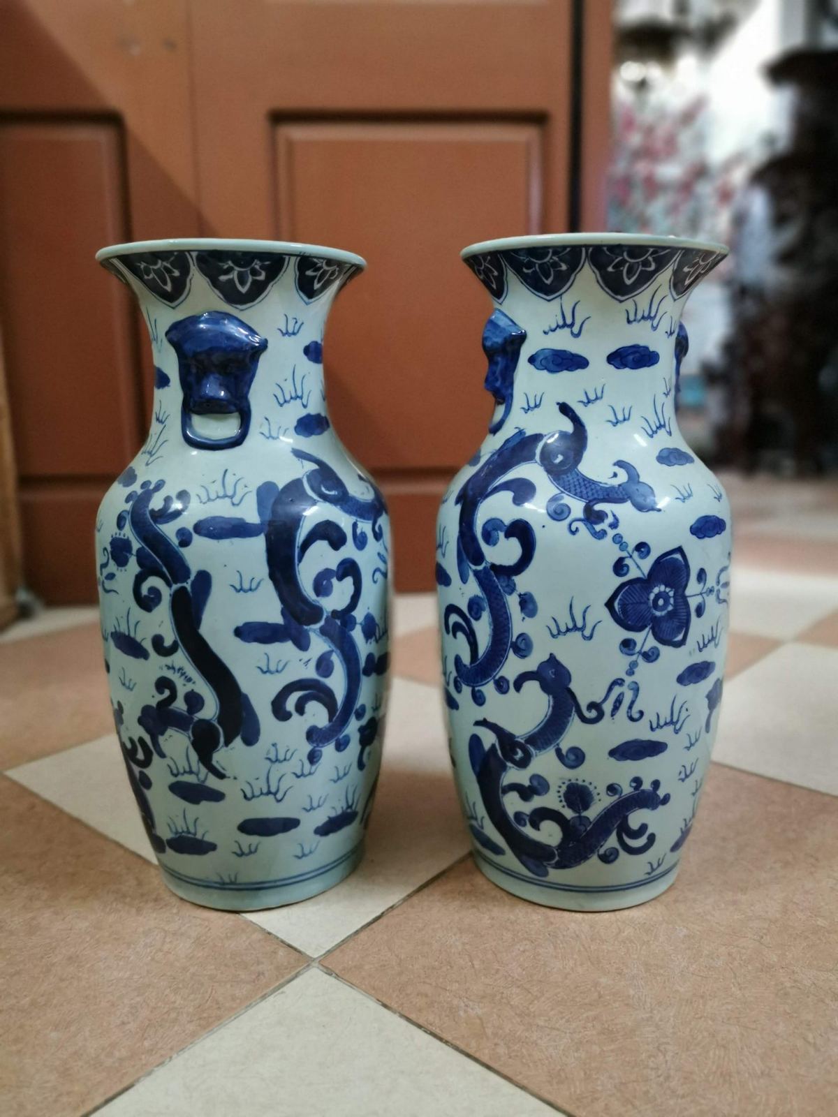 Đôi bình sứ Tàu cổ – ảnh 1