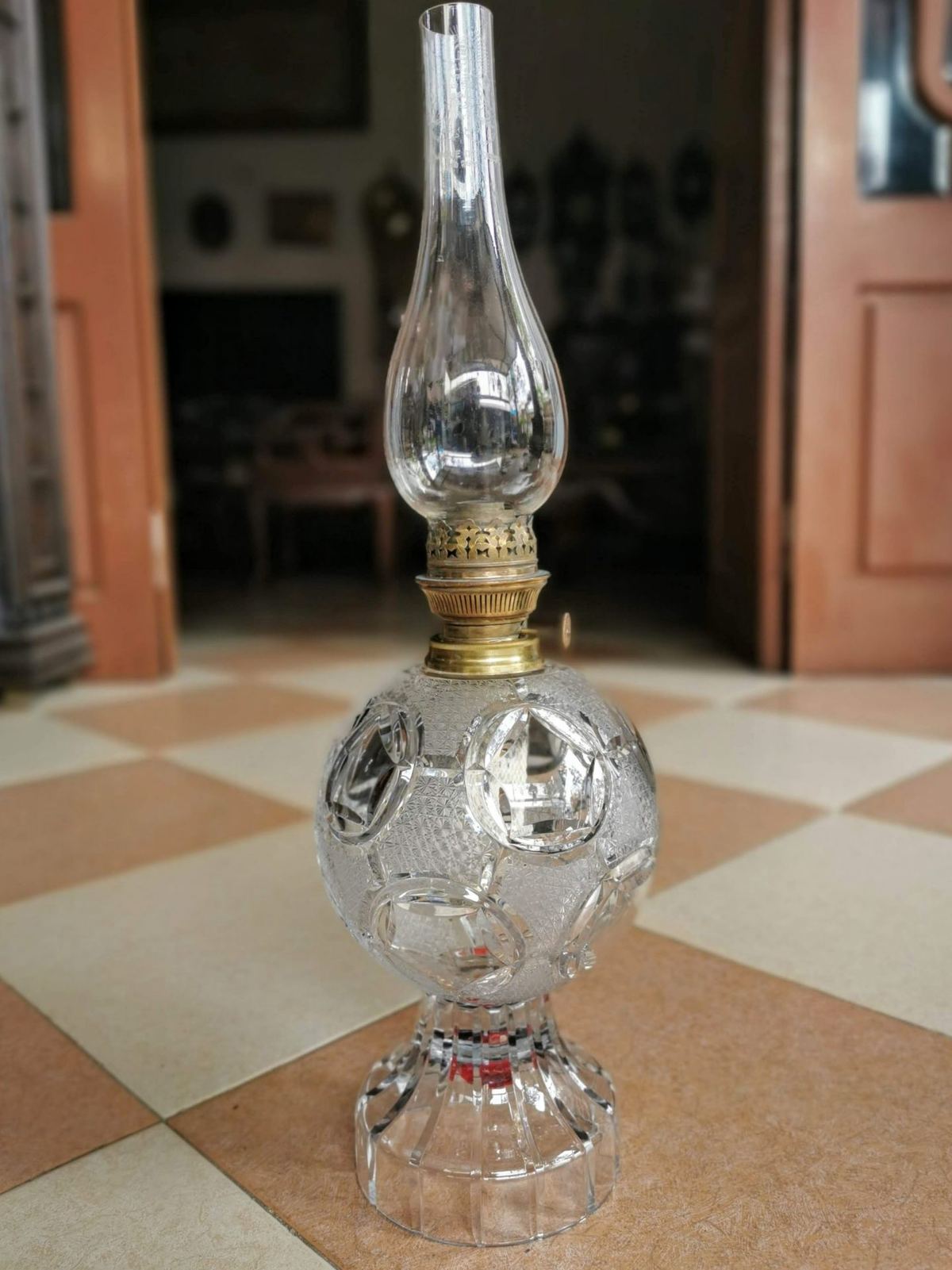Đèn dầu pha lê, cao 58cm – ảnh 1