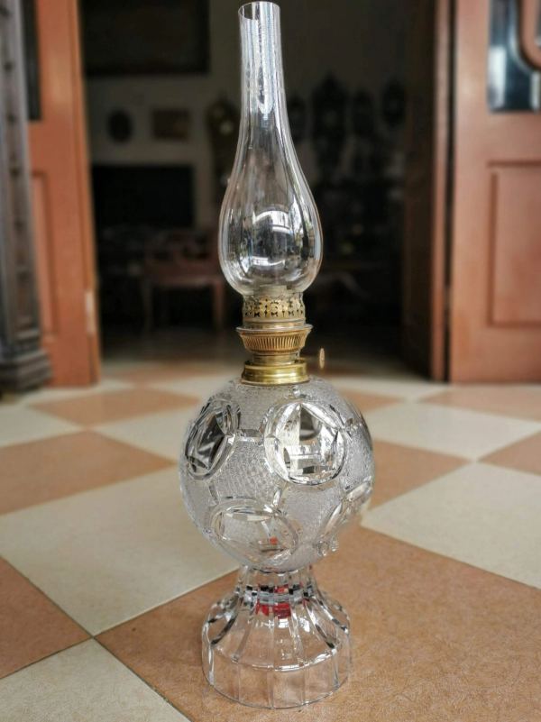 Đèn dầu pha lê, cao 58cm – ảnh 1