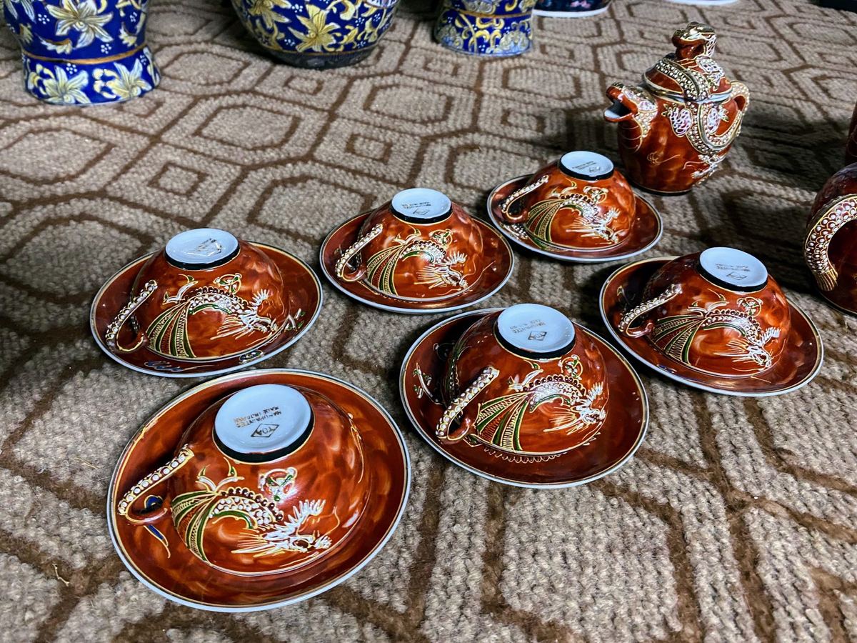 Bộ ấm trà satsuma Nhật Bản – ảnh 3
