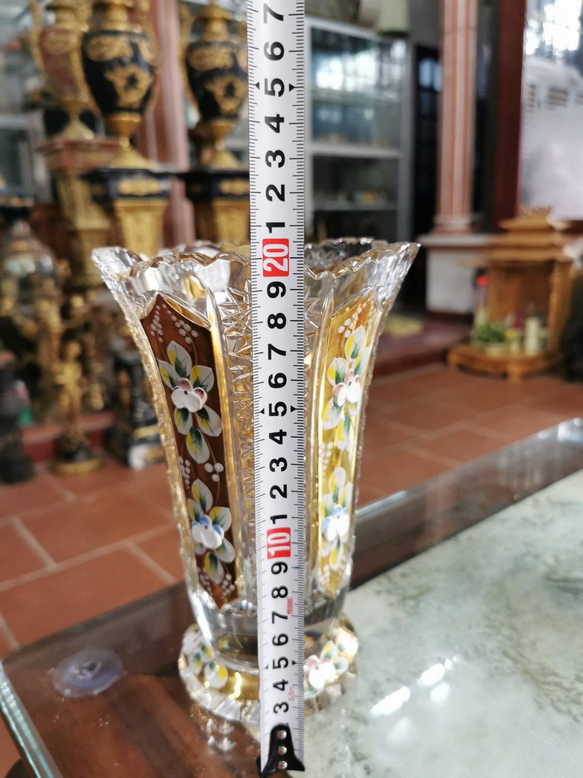 Đôi bình hoa pha lê Tiệp – ảnh 6