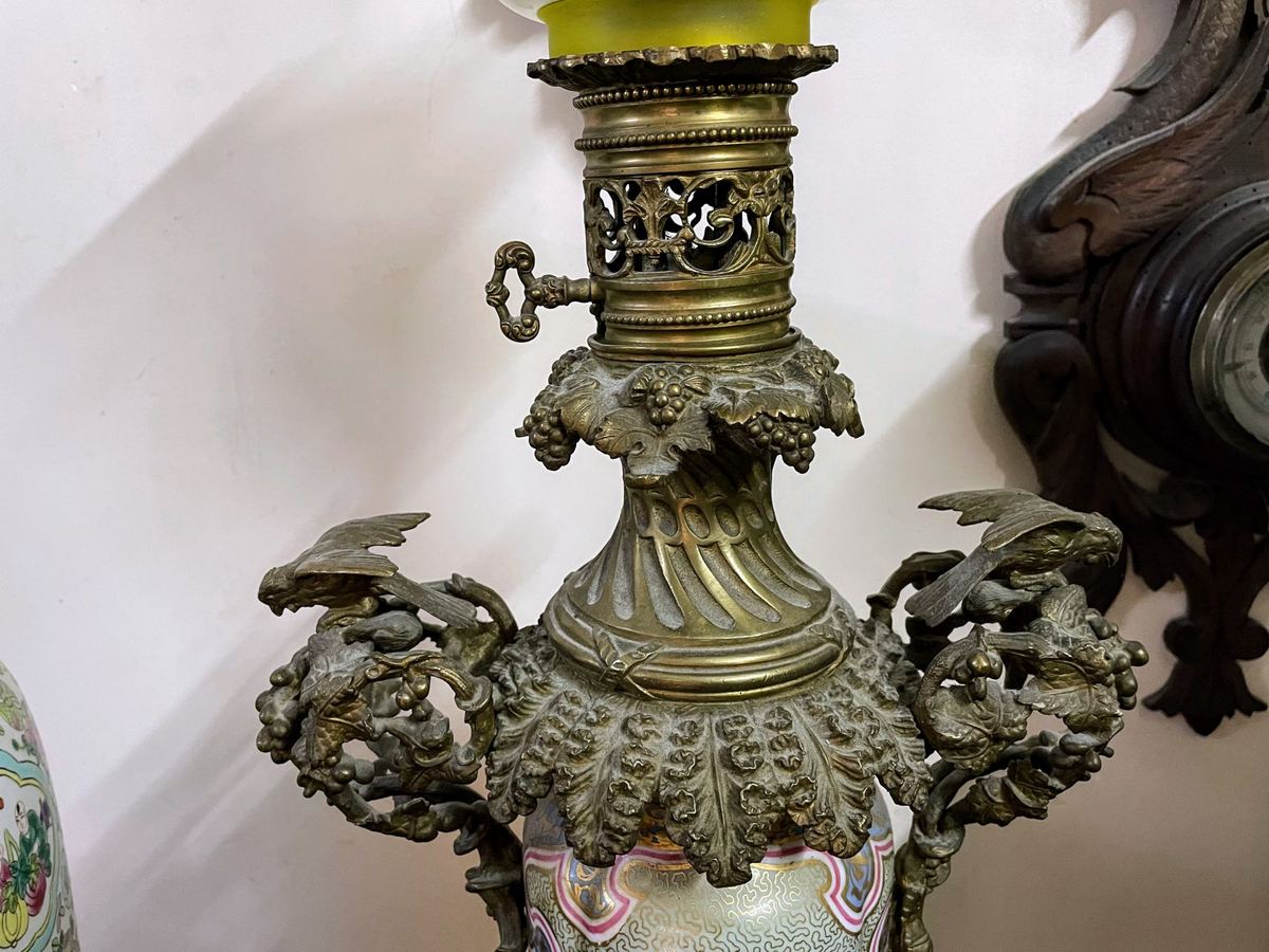 Đèn dầu Pháp, cao 88cm – ảnh 3