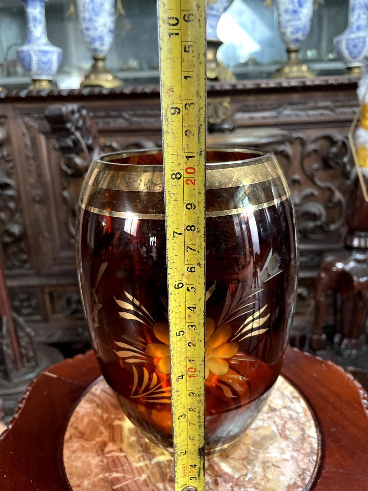 Bình hoa pha lê Séc, cao 21cm – ảnh 3