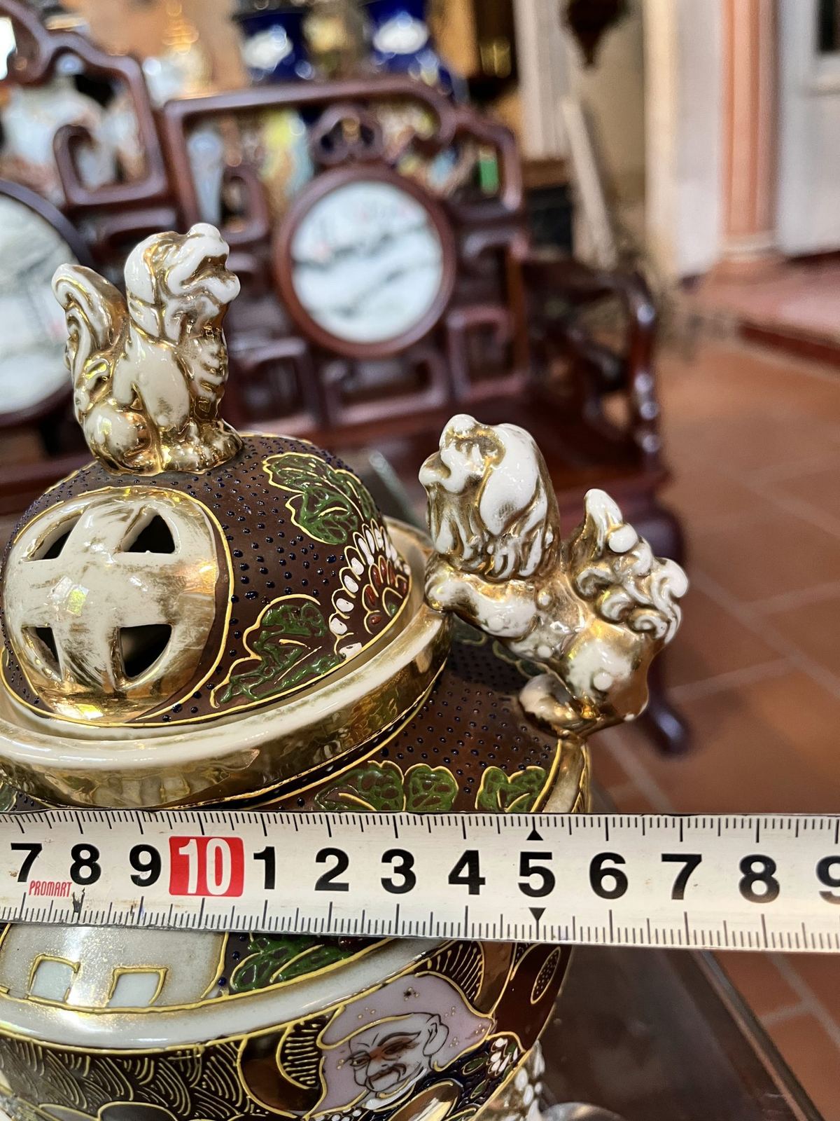 Đỉnh satsuma Nhật Bản, cao 21,5cm – ảnh 6