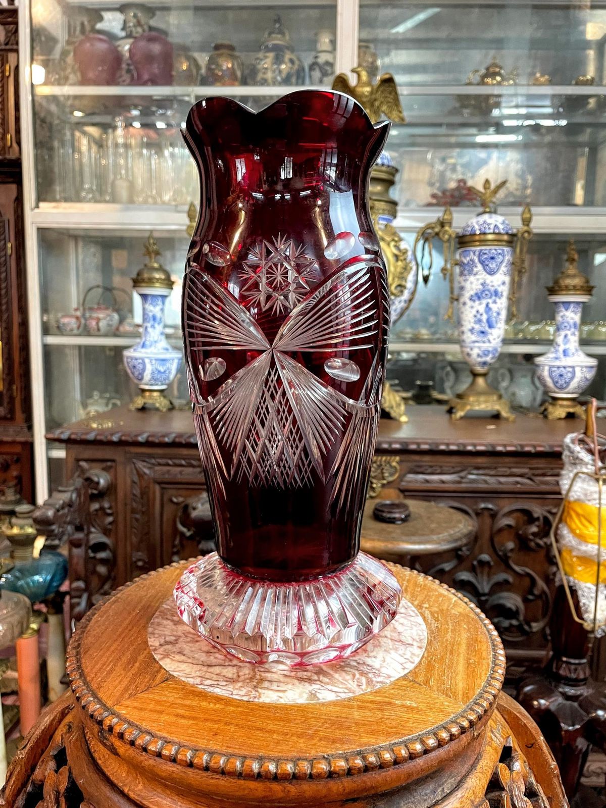 Bình hoa pha lê Séc, cao 26cm – ảnh 2