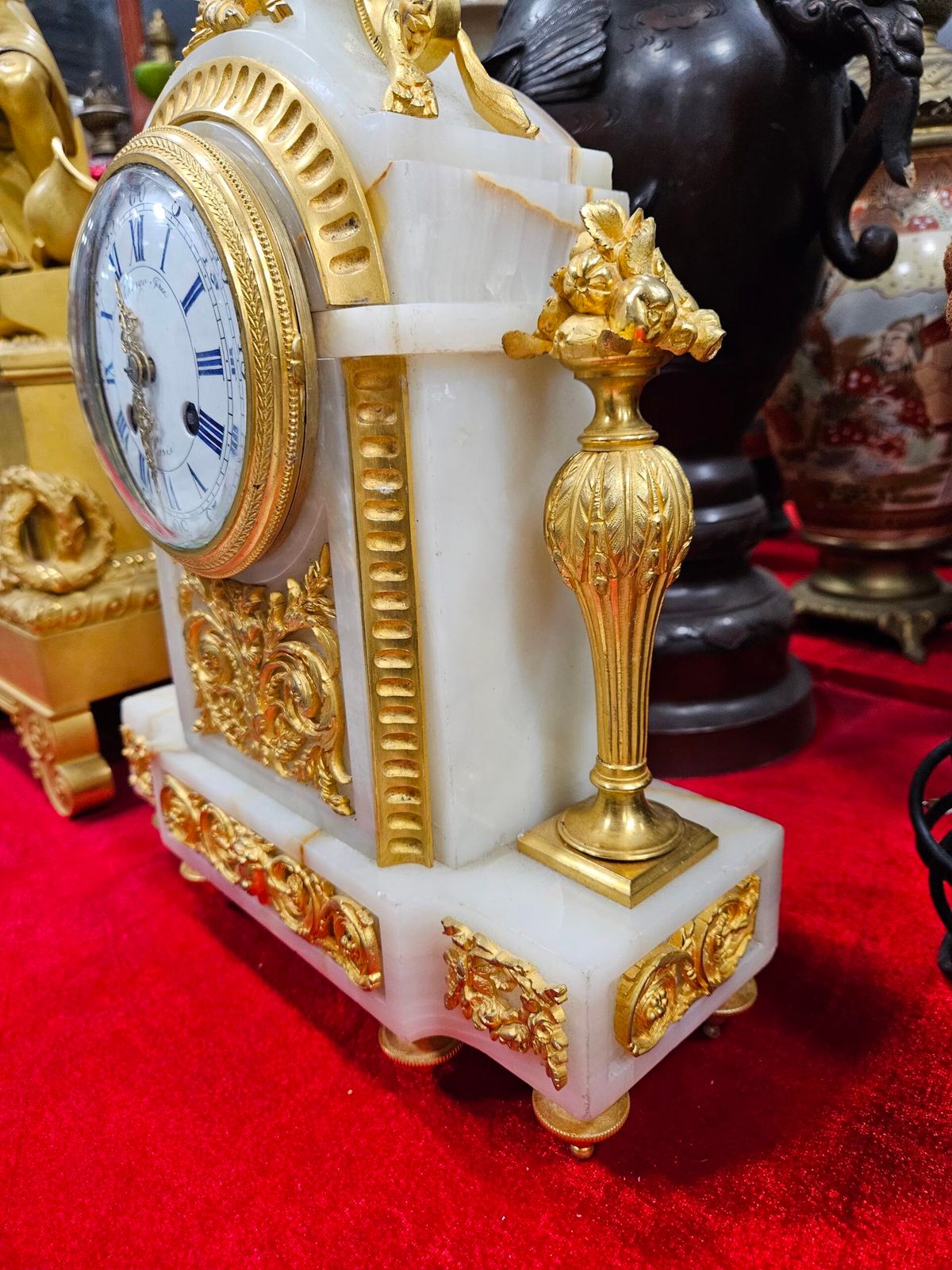 Đồng hồ để bàn Pháp, cao 43cm – ảnh 5