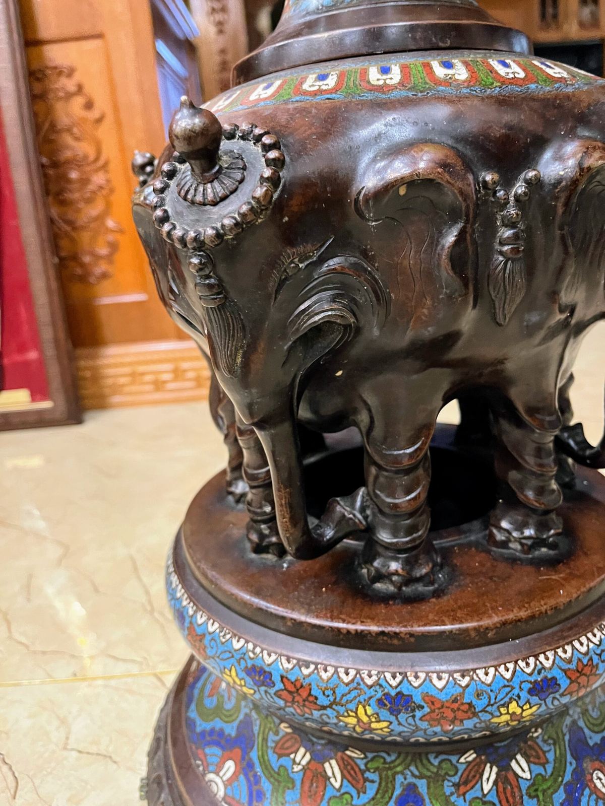Đèn cây pháp lam, cao 197cm – ảnh 10