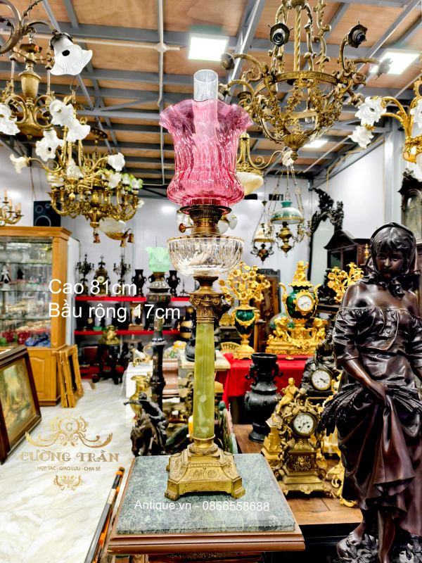 Đèn dầu Pháp, cao 81cm – ảnh 1